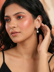 Pure Pearl Silver Dainty Dangler Earrings