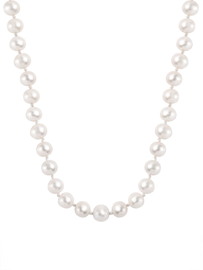 Premium Quality 7-8MM Freshwater Pearl Silver Necklace for Women