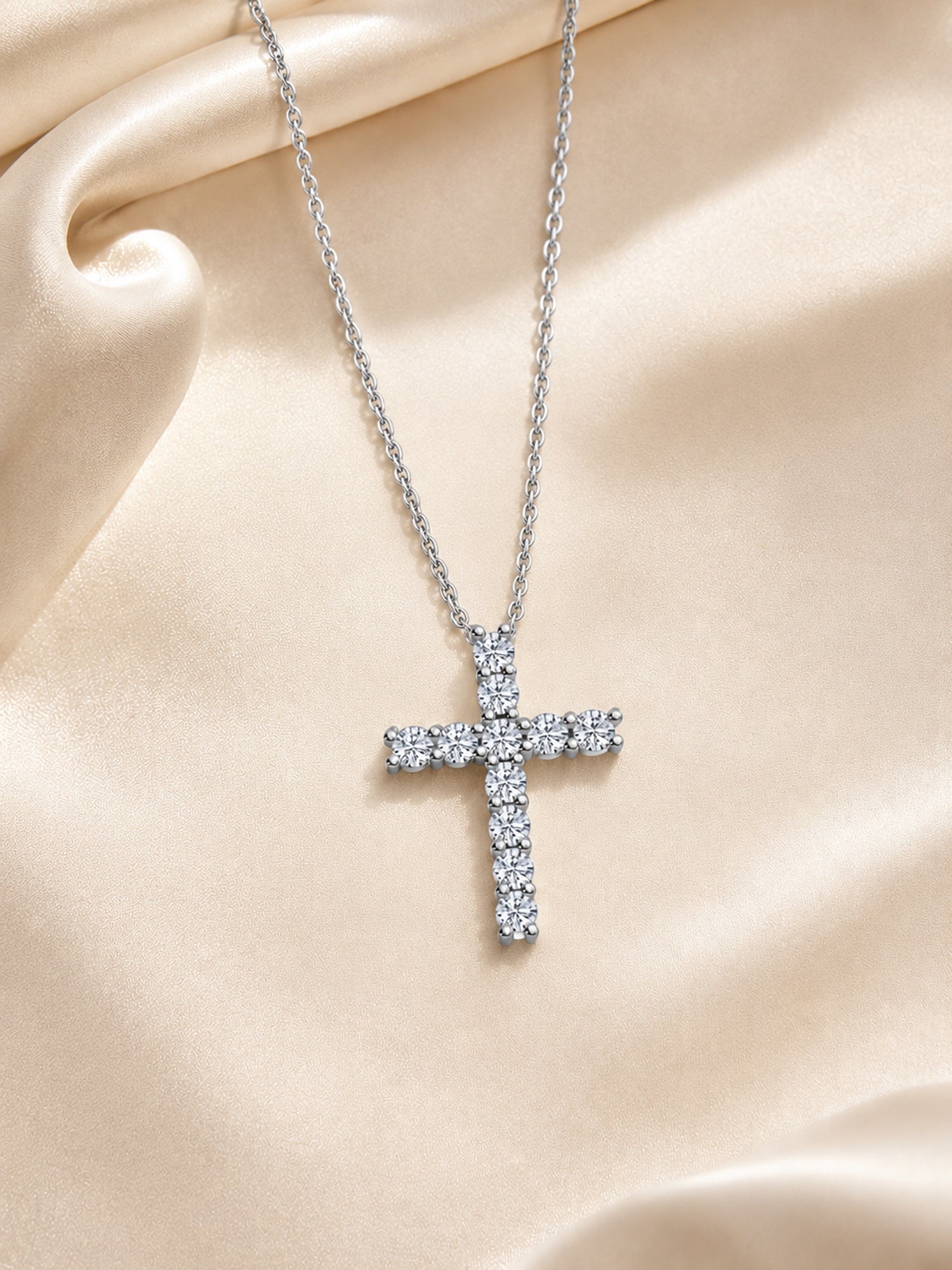 Cross Pendant With Silver Chain