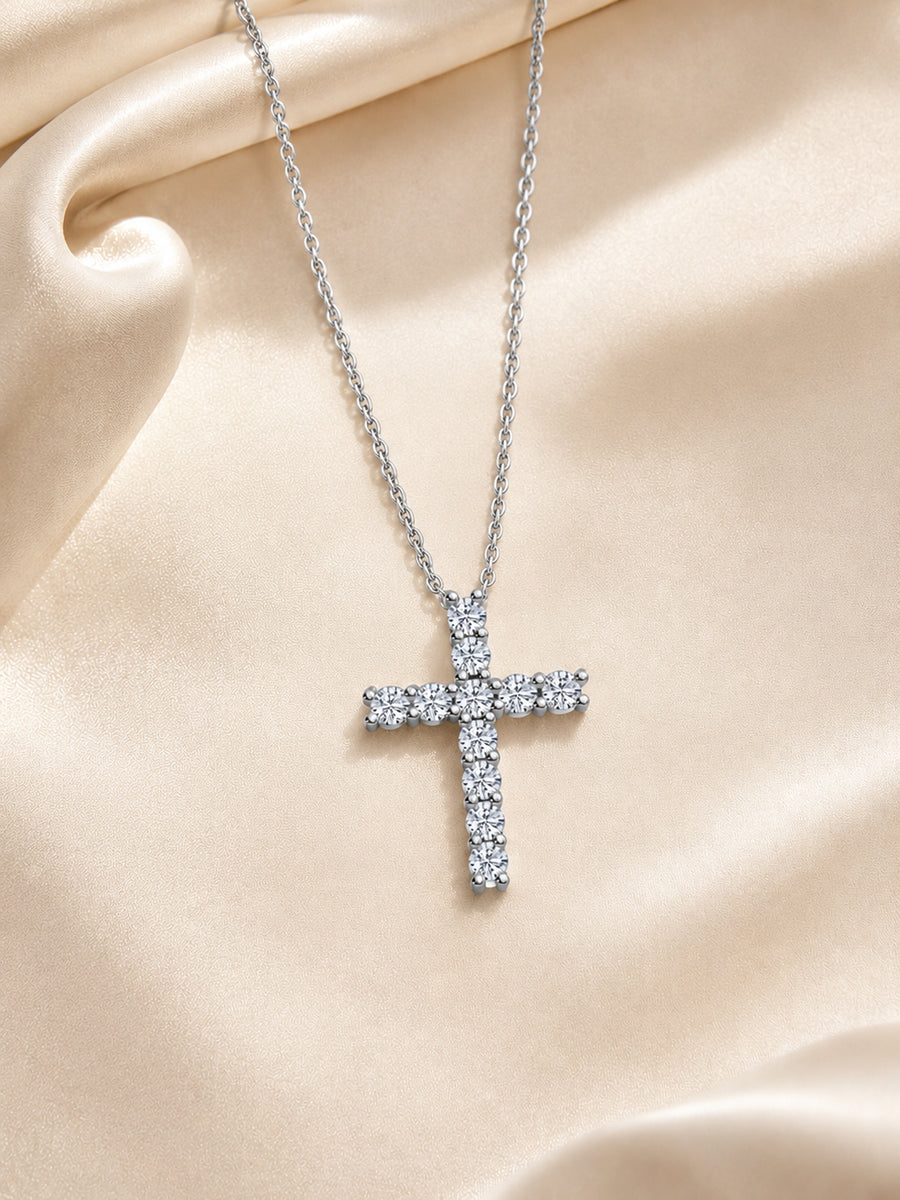 Cross Pendant With Silver Chain