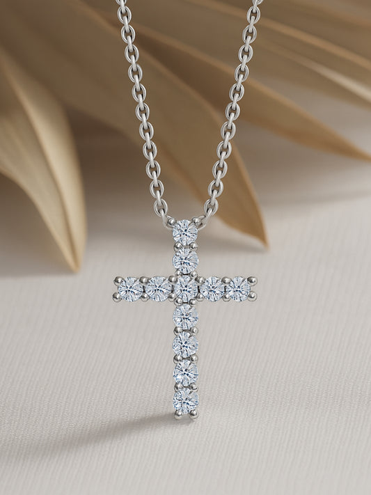 Cross Pendant With Silver Chain
