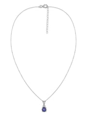 Classic Tanzanite Silver Necklace