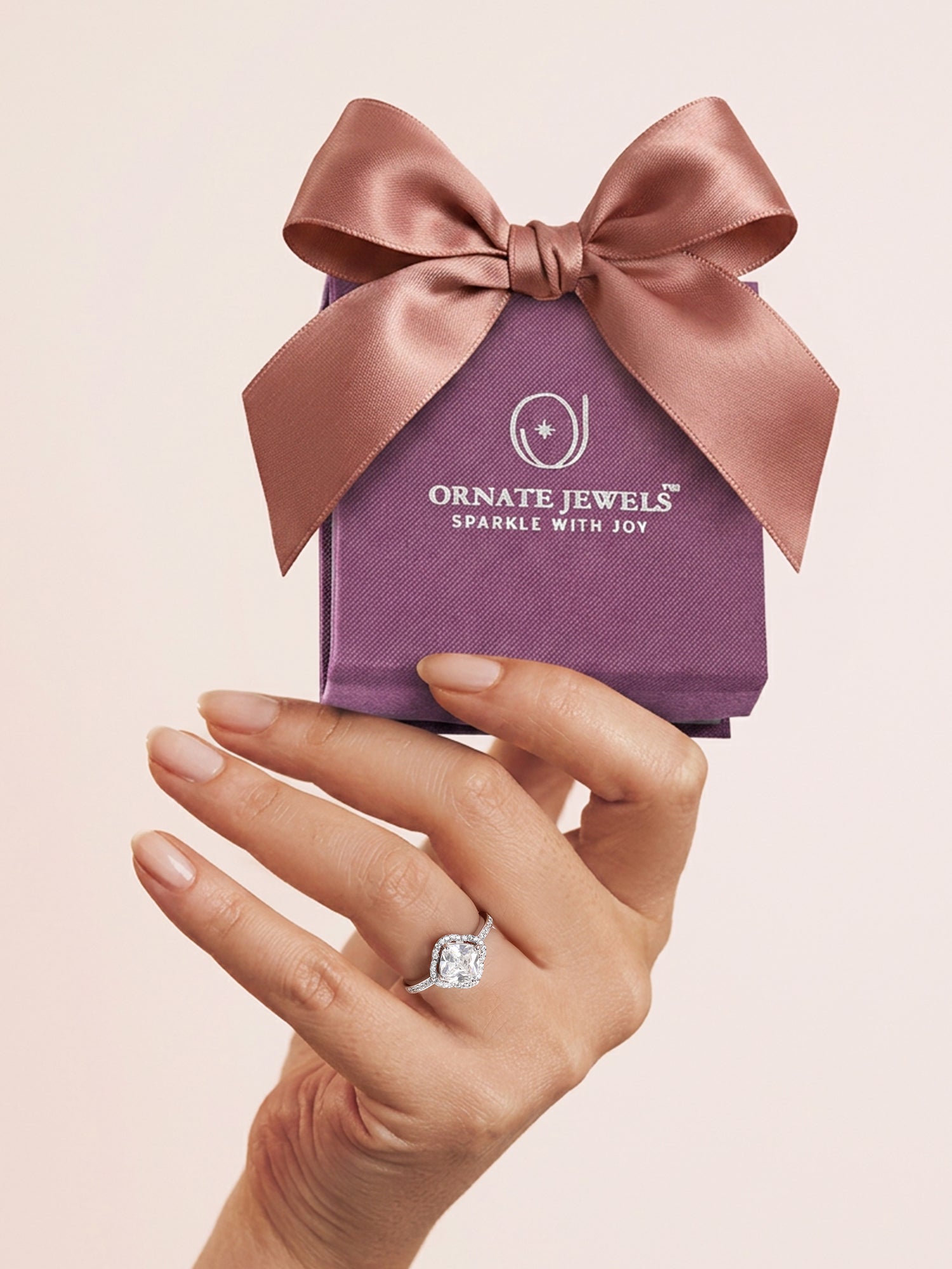 1.5 Carat American Diamond Flower Halo Ring For Women