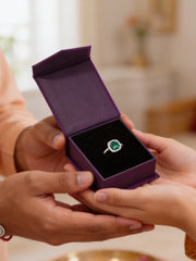 Princess Emerald American Diamond Cocktail Ring