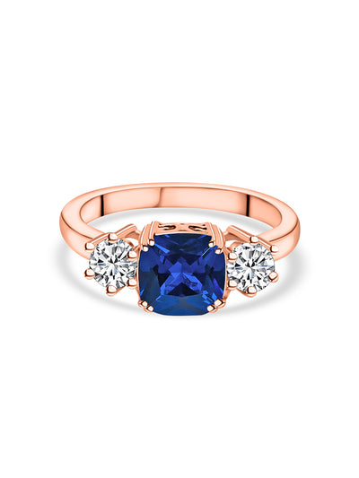 1.5 Carat Blue Sapphire Solitaire Ring in 925 Sterling Silver - BIS Hallmarked
