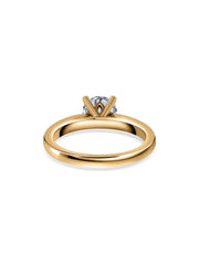 Golden Embrace Round Diamond Solitaire Ring