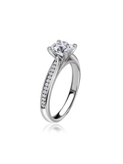 Golden Embrace Round Diamond Solitaire Ring