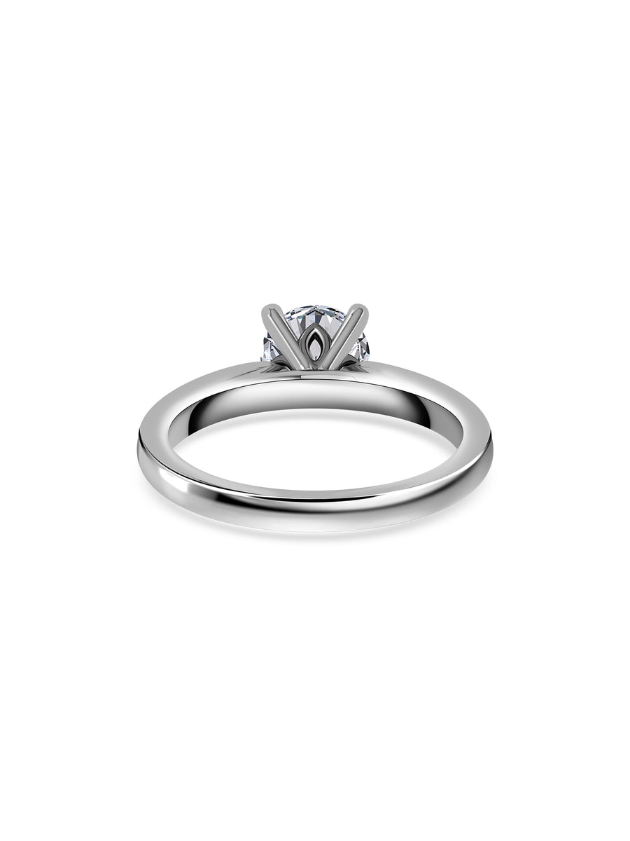 Golden Embrace Round Diamond Solitaire Ring