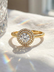1 Carat Halo Lab Grown Diamond Ring