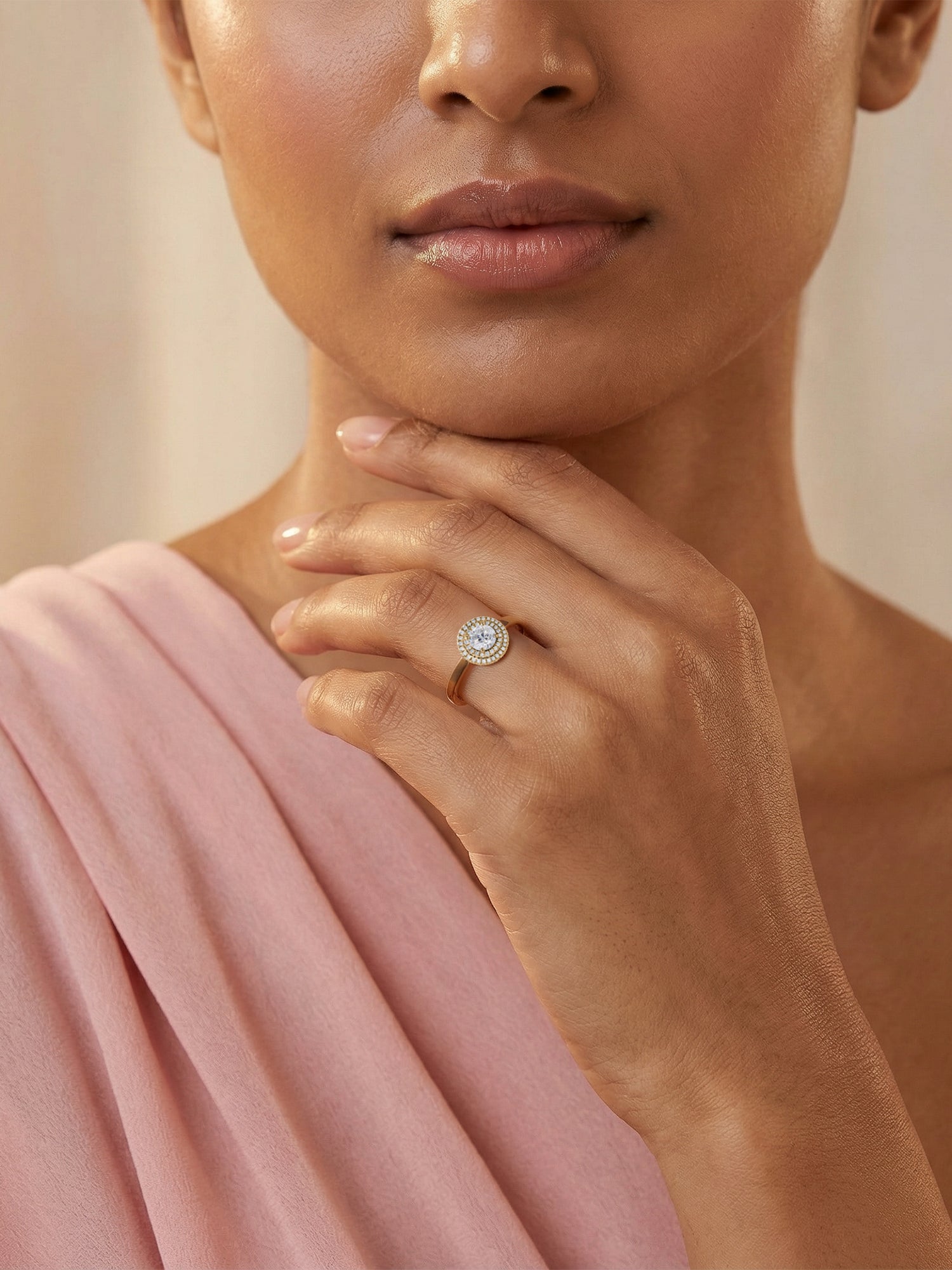 1 Carat Halo Lab Grown Diamond Ring