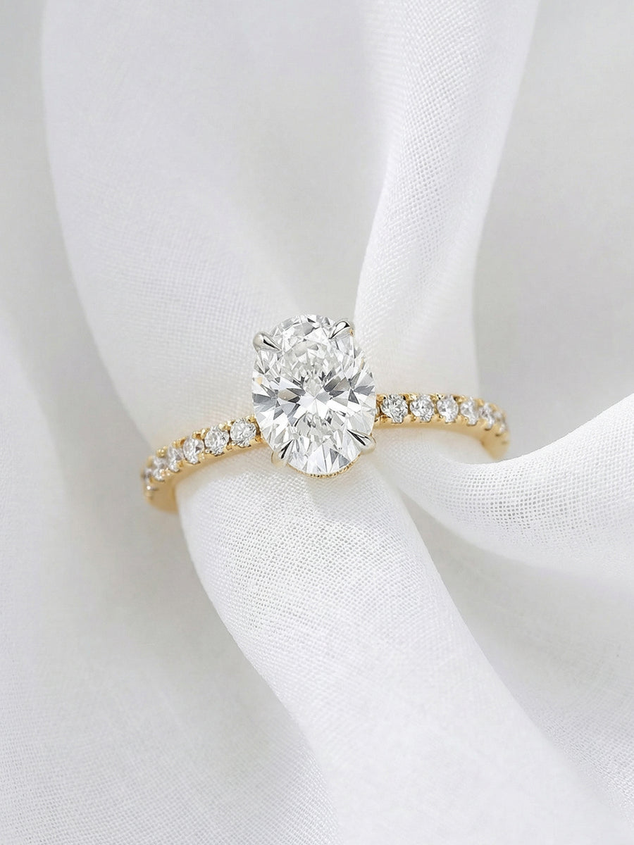 Ornate 1.5 Carat Oval Solitaire Ring