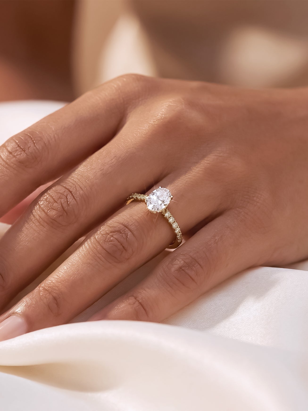 Ornate 1.5 Carat Oval Solitaire Ring