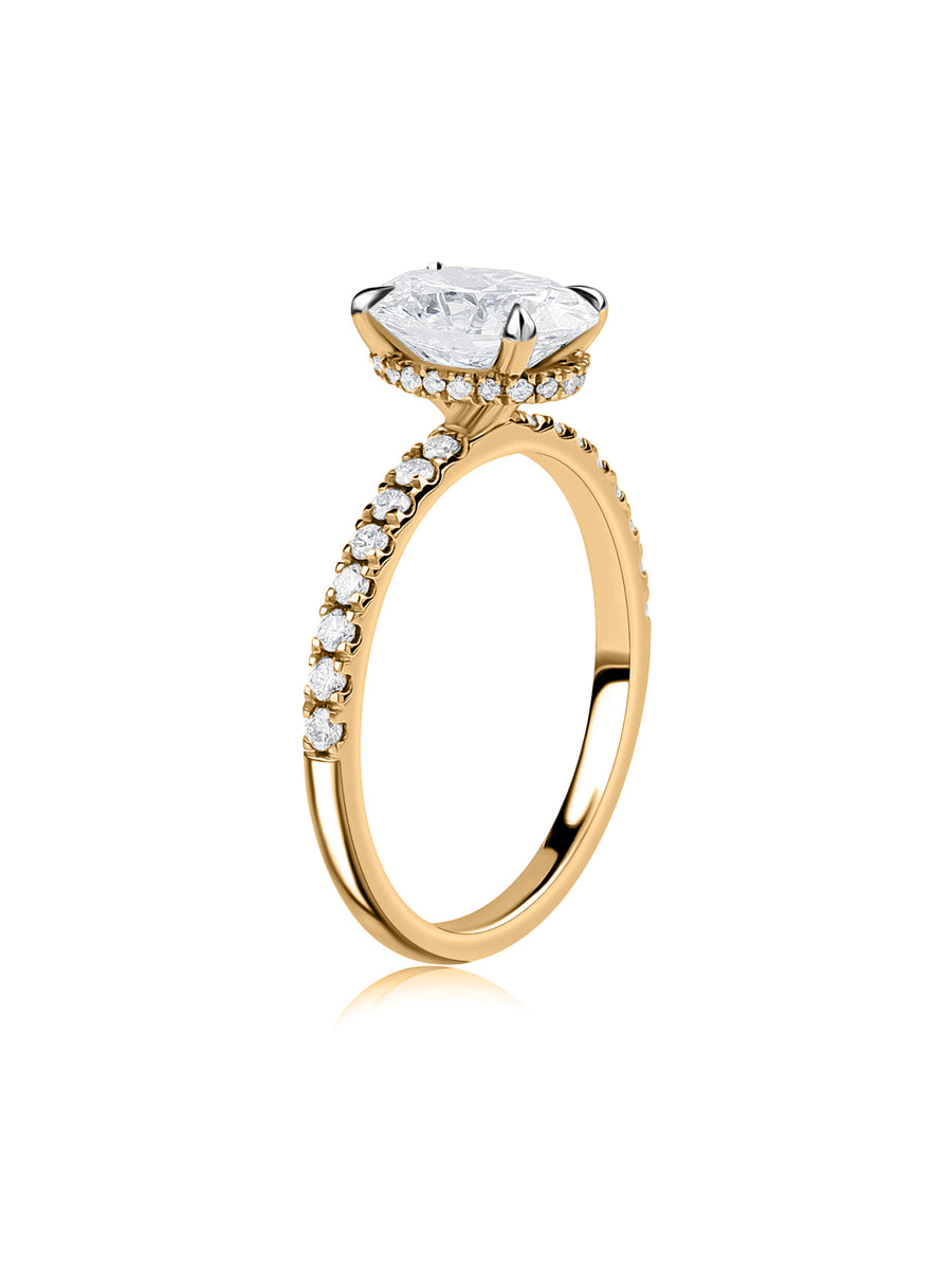Ornate 1.5 Carat Oval Solitaire Ring