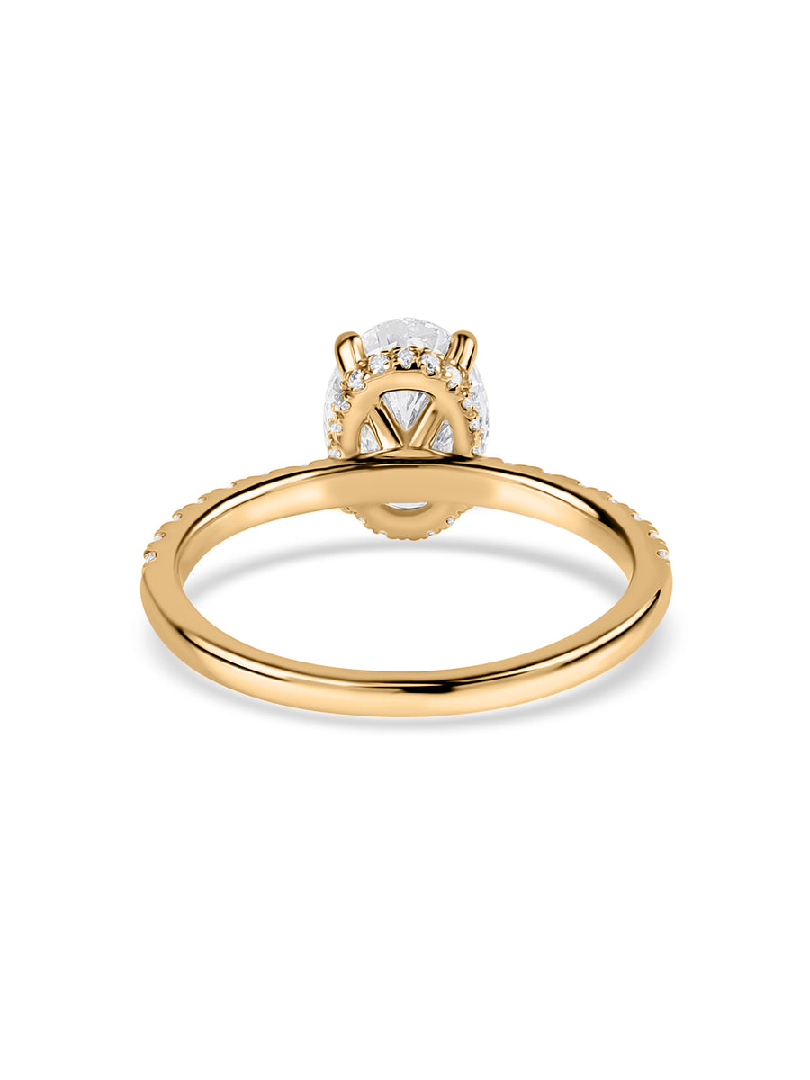 Ornate 1.5 Carat Oval Solitaire Ring