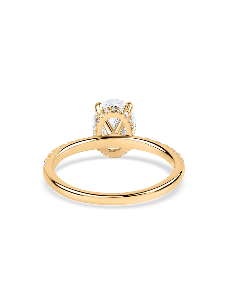 Ornate 1 Carat Oval Solitaire Ring