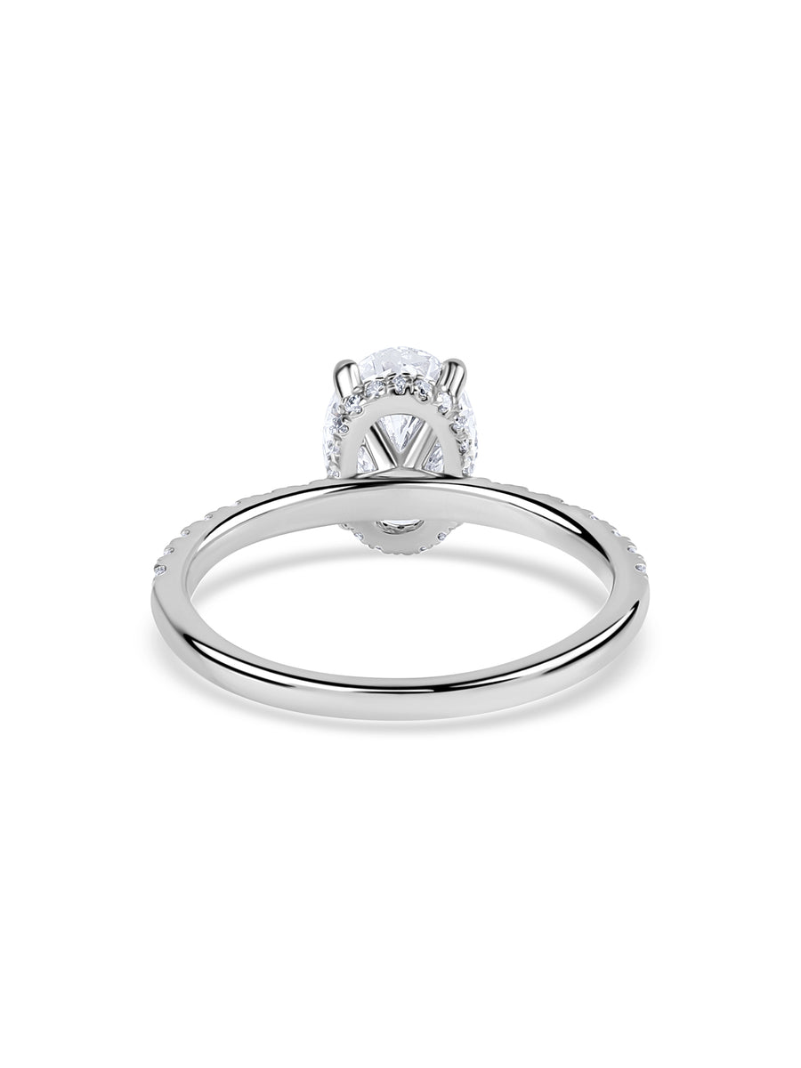 Ornate 1 Carat Oval Solitaire Ring