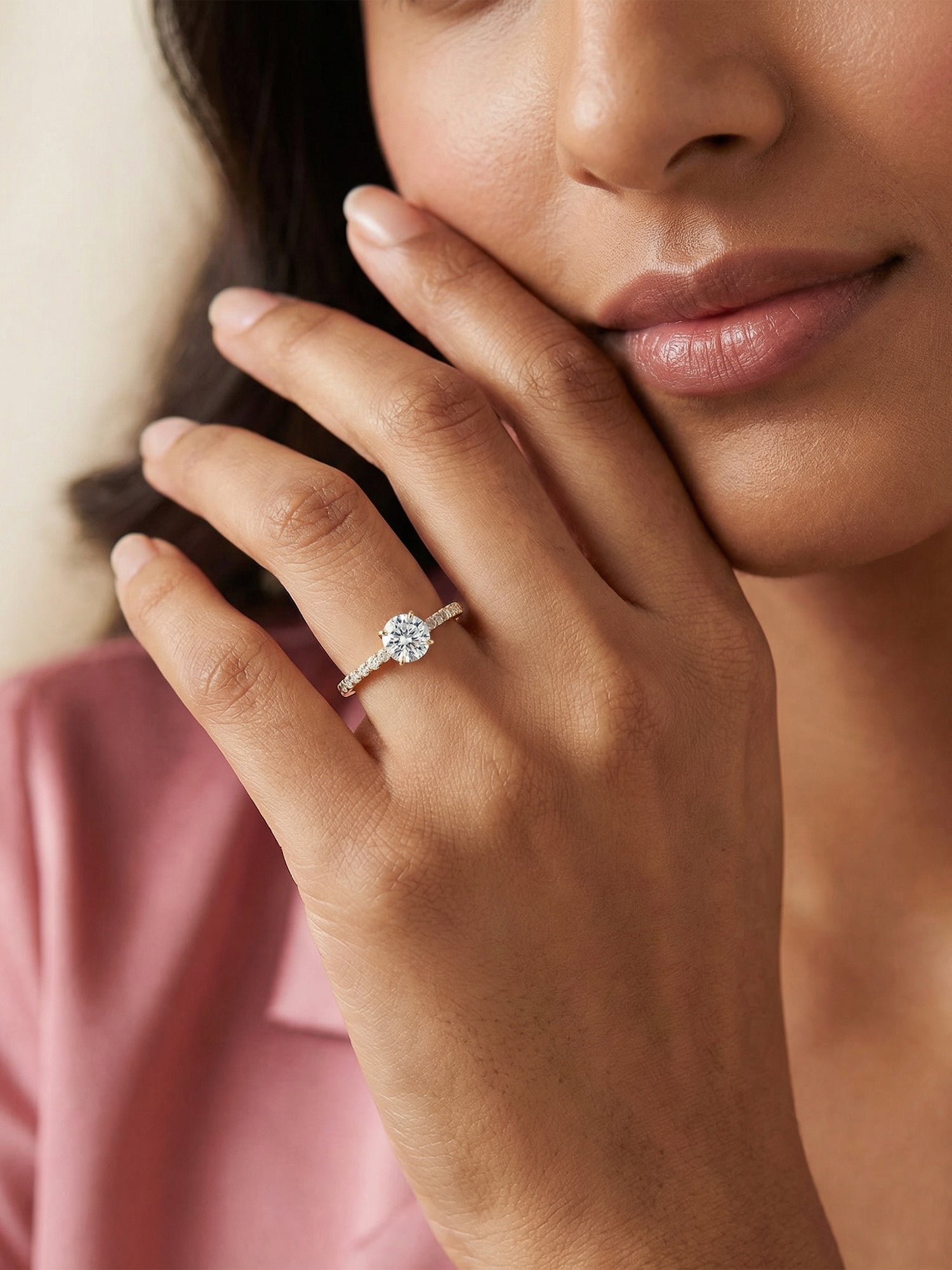 Ornate 1 Carat Lab Grown Diamond Wedding Solitaire Ring