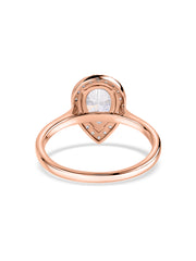 1 Carat Pear Lab Grown Diamond Halo Ring