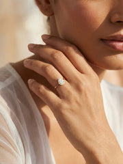 1 Carat Pear Lab Grown Diamond Halo Ring