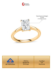 Lab Grown 1 Carat Engagement Diamond Ring