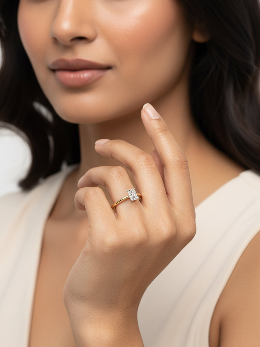 Lab Grown 1 Carat Engagement Diamond Ring