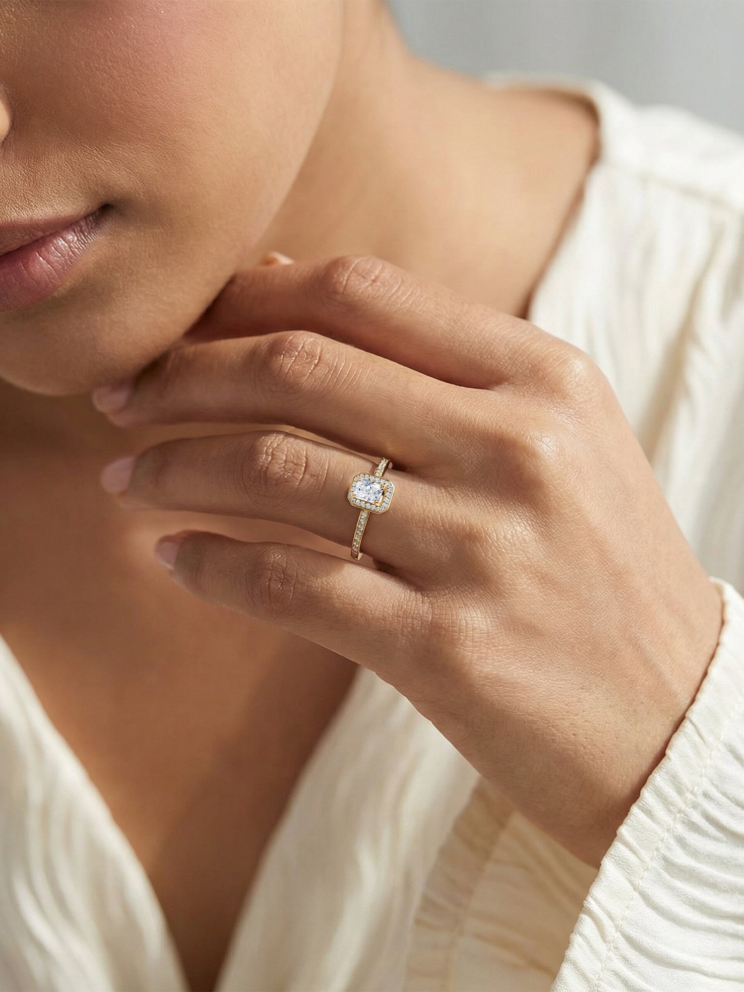 Radiant Spark Lab-Grown Diamond Halo Ring