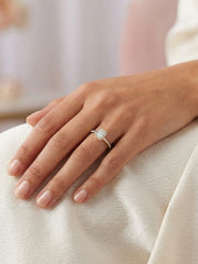 1 Carat Lab Grown Diamond Engagement Halo Ring