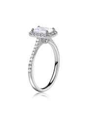 1 Carat Lab Grown Diamond Engagement Halo Ring