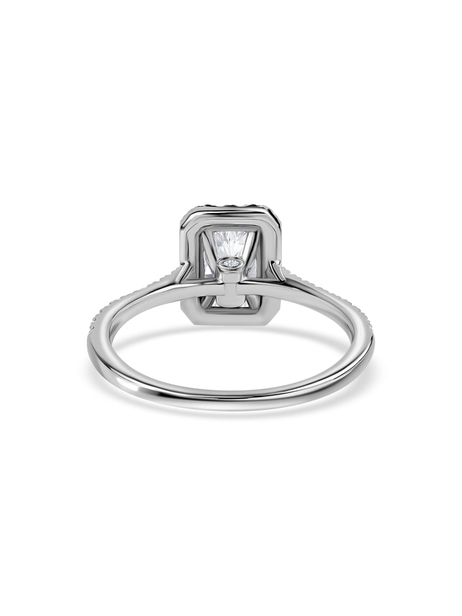1 Carat Lab Grown Diamond Engagement Halo Ring