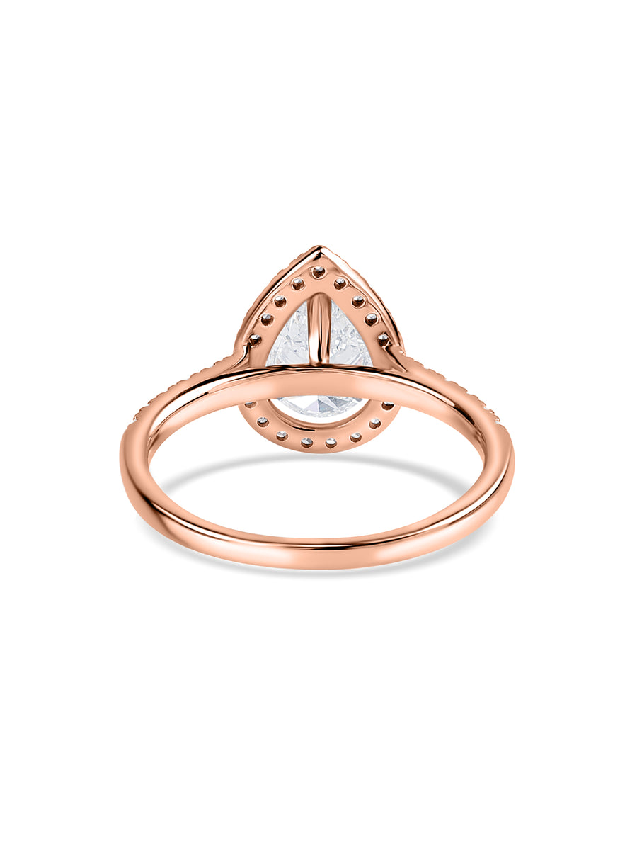 Peary Halo 1.5 Carat Lab Grown Diamond Ring
