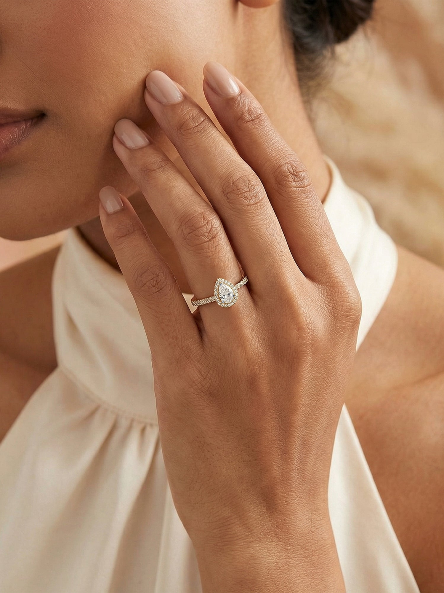 Peary Halo 1.5 Carat Lab Grown Diamond Ring