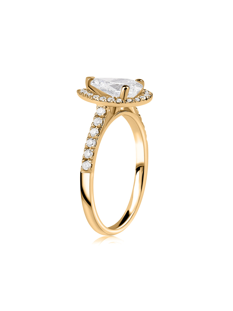 Peary Halo 1.5 Carat Lab Grown Diamond Ring
