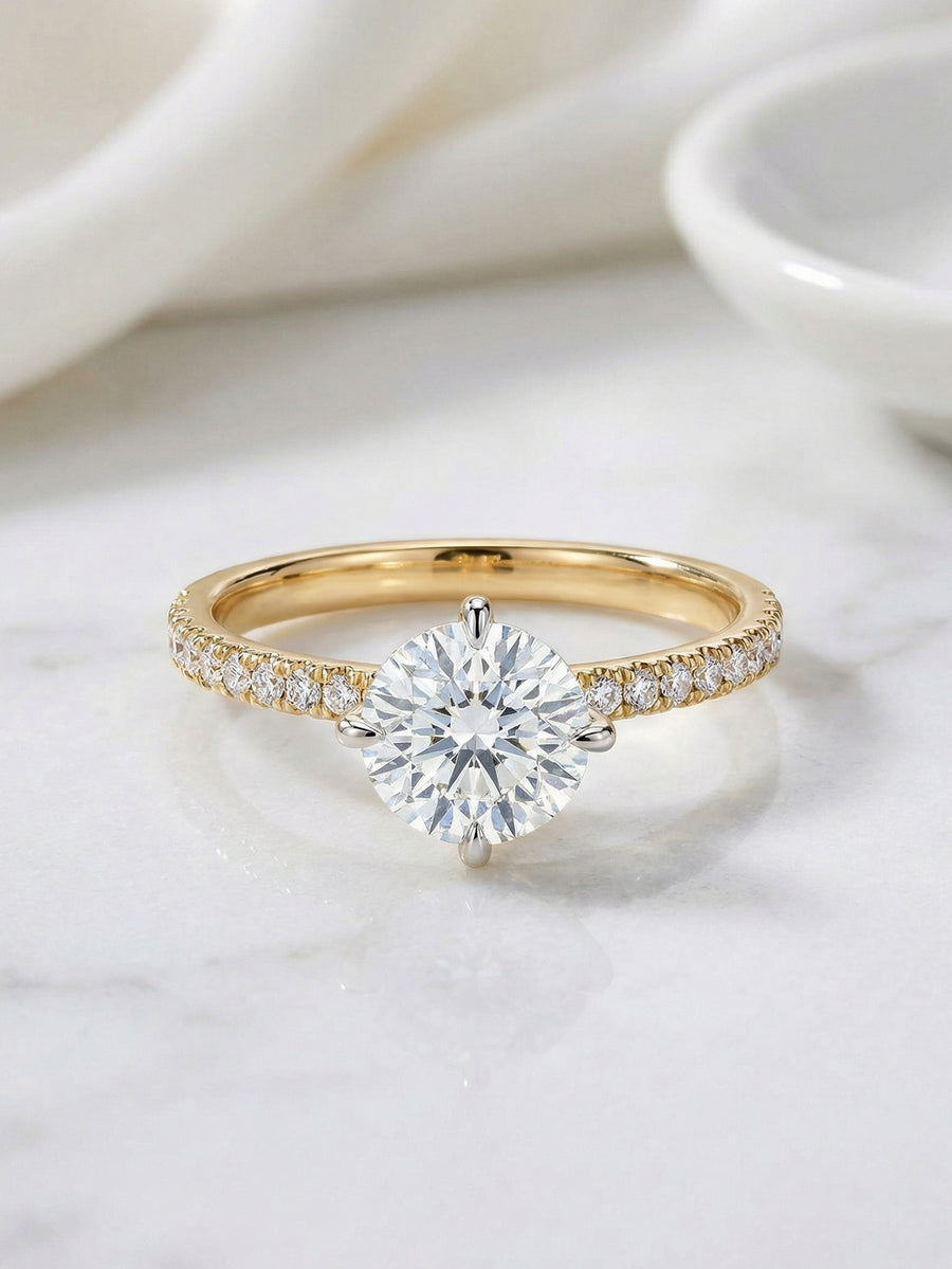 Luminous 1.5 carat Lab Grown Diamond Solitaire Ring