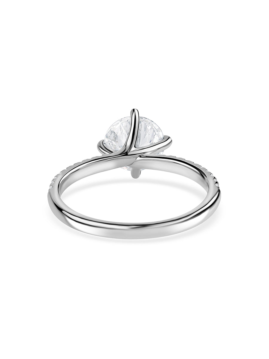 Luminous 1.5 carat Lab Grown Diamond Solitaire Ring