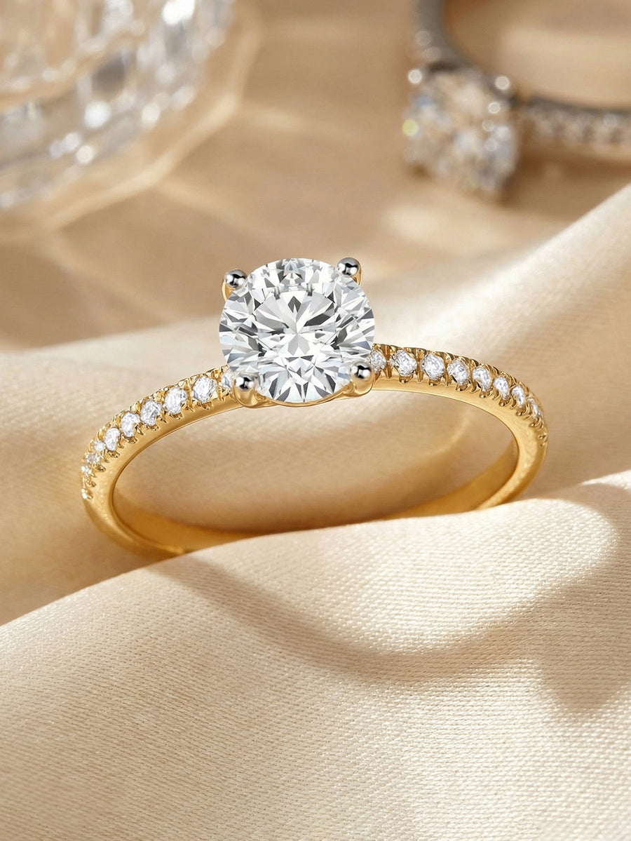 Glam 1 Carat Solitaire Lab Diamond Ring