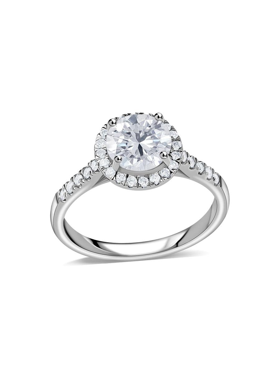 Forever 2 Carat Halo Lab Grown Diamond Ring