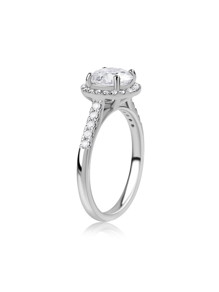 Forever 2 Carat Halo Lab Grown Diamond Ring