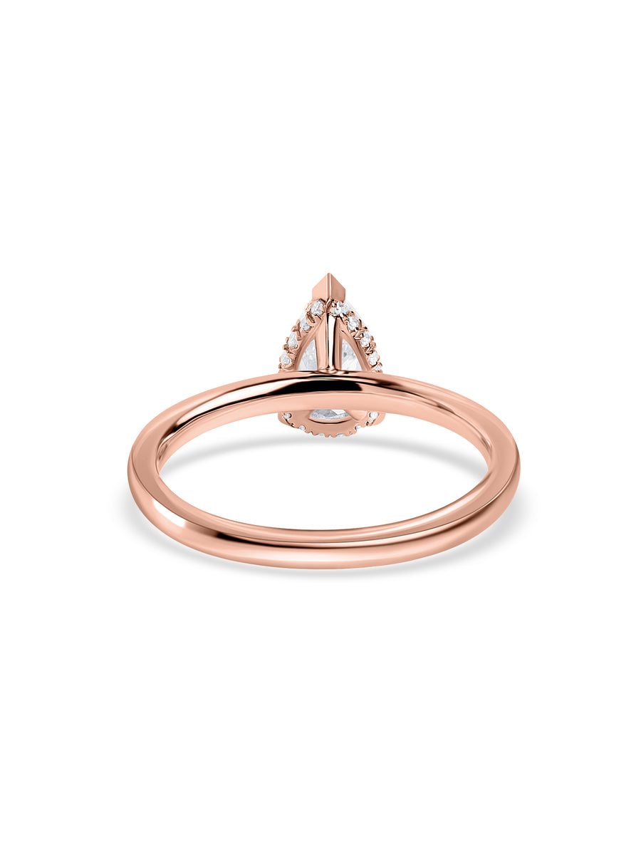 Grace Note Pear Diamond Solitaire Ring