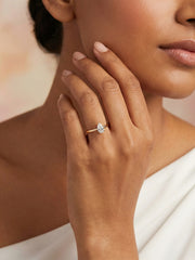 Grace Note Pear Diamond Solitaire Ring