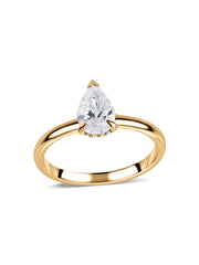 Grace Note Pear Diamond Solitaire Ring