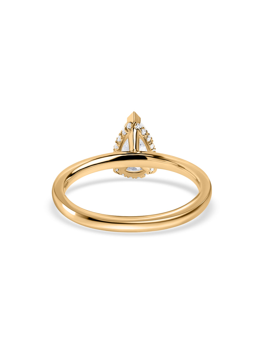 Grace Note Pear Diamond Solitaire Ring
