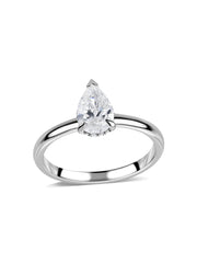 Grace Note Pear Diamond Solitaire Ring