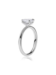 Grace Note Pear Diamond Solitaire Ring