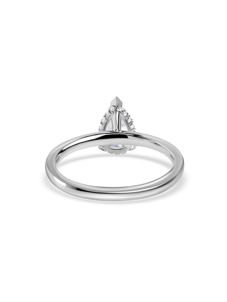 Grace Note Pear Diamond Solitaire Ring