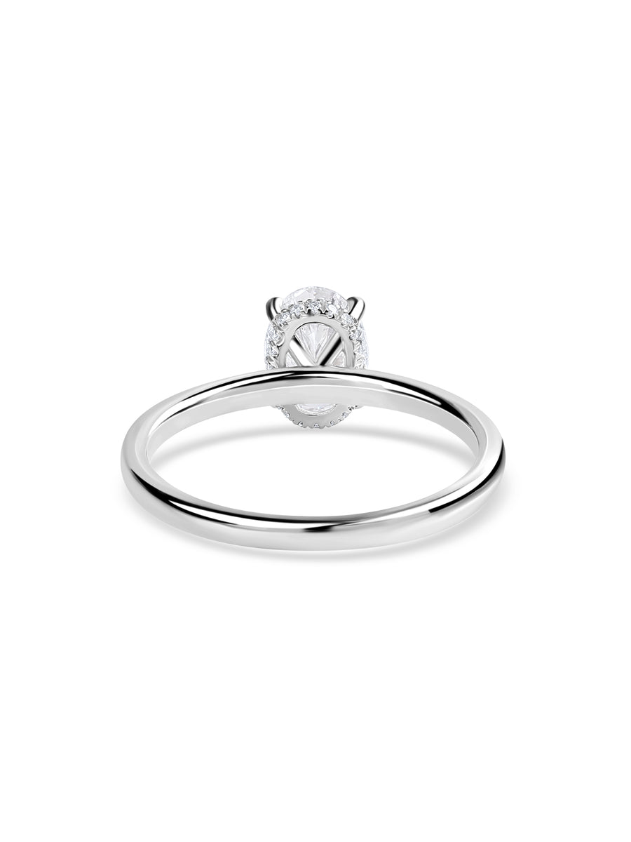 1 Carat Lab Grown Diamond Oval Solitaire Ring