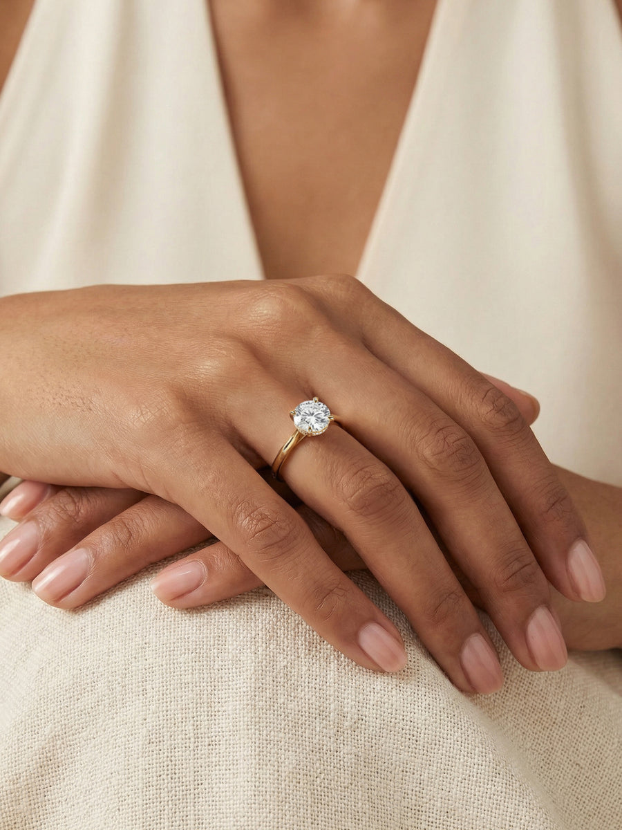 2 Carat Radiant Round Diamond Classic Ring
