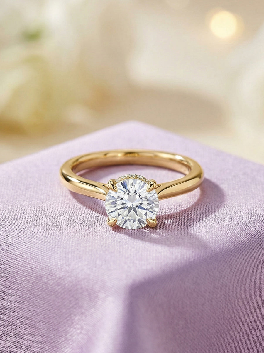 2 Carat Radiant Round Diamond Classic Ring
