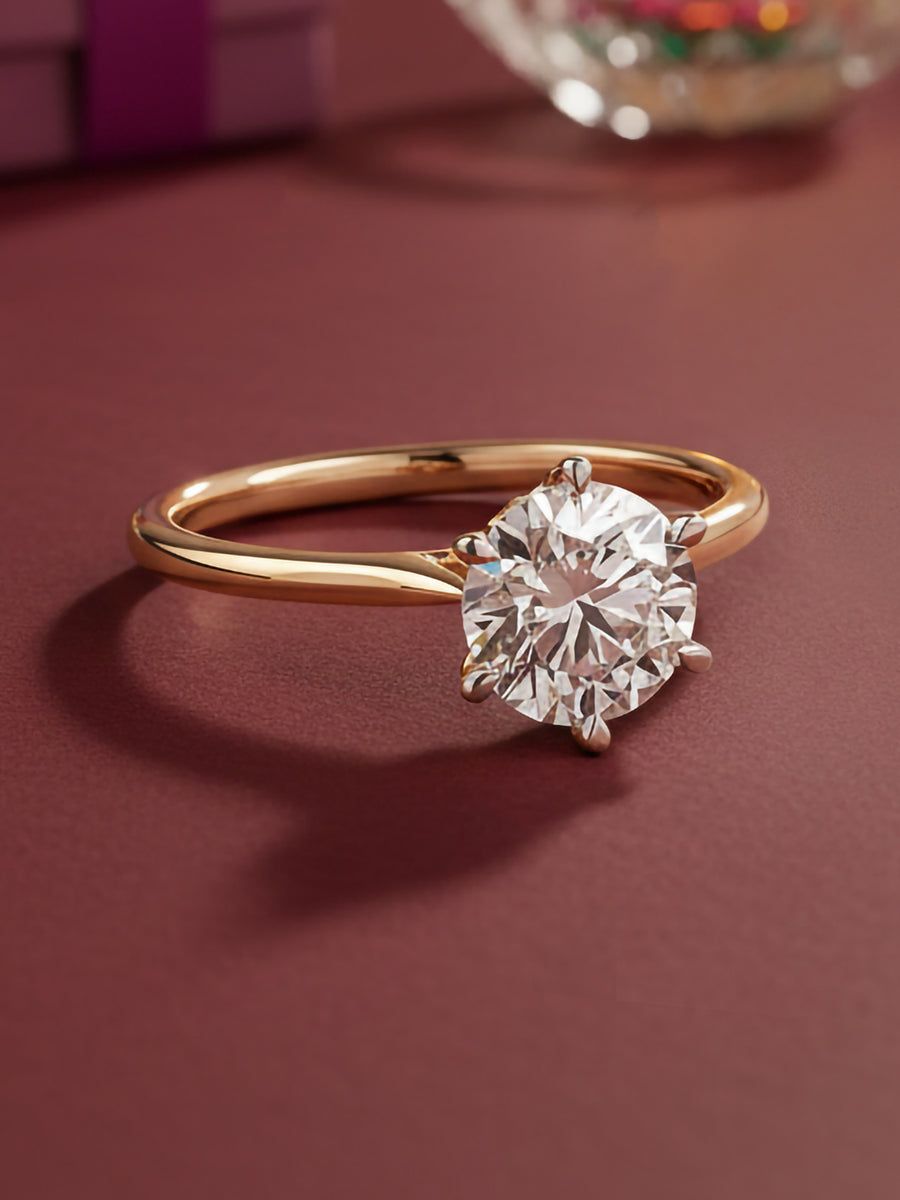 1 Carat Round Solitaire Diamond Ring