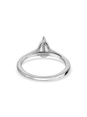 Lab Grown 1 Carat Pear Solitaire Diamond Ring