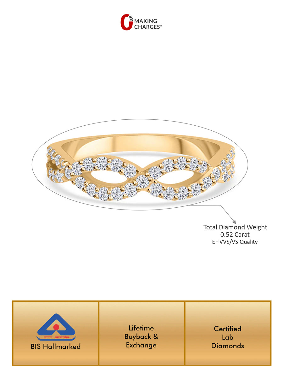 Lab Grown Graceful Diamond Ring For Women